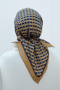 Desenli Soft Eşarp Koyu Sarı