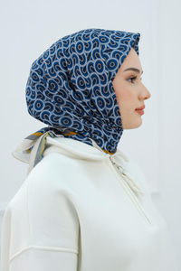 Desenli Soft Eşarp Krem