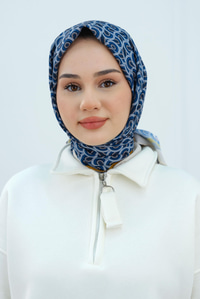 Desenli Soft Eşarp Krem