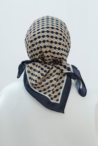 Desenli Soft Eşarp Siyah