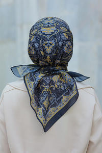 Desenli Soft Eşarp Yağ Yeşil