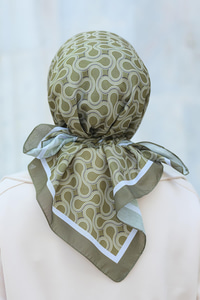 Desenli Soft Eşarp Yeşil