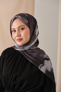 Desenli Soft Şal Gri