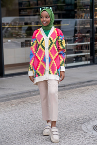 Uygun Fiyatlı DESENLI TRIKO HIRKA KREM | Loccomoda.com 