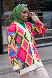 Uygun Fiyatlı DESENLI TRIKO HIRKA KREM | Loccomoda.com 