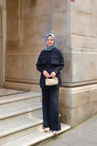 Detaylı Armani Modal Takım Lacivert