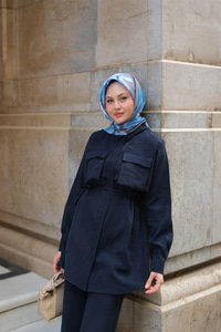 Detaylı Armani Modal Takım Lacivert