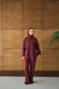 Dik Yaka Takım Bordo