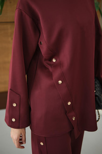 Dik Yaka Takım Bordo