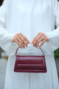 Dikdörtgen El Çanta Bordo