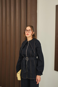 Dikiş Detay Kot Takım Lacivert