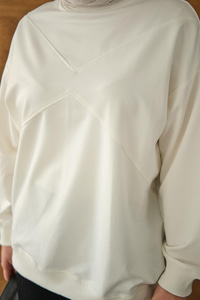 Dikiş Detay Tunik Beyaz