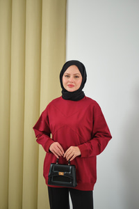Dikiş Detay Tunik Bordo