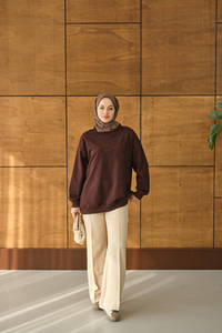 Dikiş Detay Tunik Kahverengi