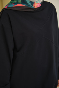 Dikiş Detay Tunik Lacivert