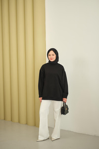 Dikiş Detay Tunik Siyah