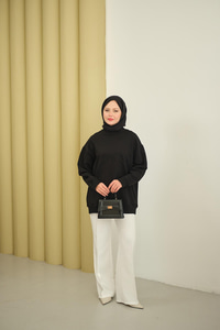 Dikiş Detay Tunik Siyah