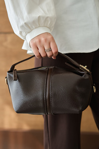 Dikiş Ve Gold Detay Çanta Acı Kahve