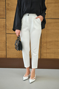 DUBLE KAPLAMA KEMERLI PANTOLON Ekru