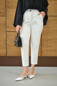 DUBLE KAPLAMA KEMERLI PANTOLON Ekru