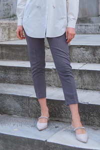 DUBLE KAPLAMA KEMERLI PANTOLON GRI