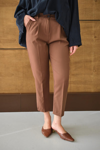 DUBLE KAPLAMA KEMERLI PANTOLON Kahverengi