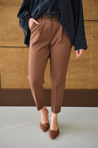 DUBLE KAPLAMA KEMERLI PANTOLON Kahverengi