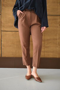 DUBLE KAPLAMA KEMERLI PANTOLON Kahverengi