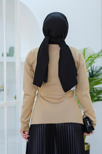 Düğme Detaylı Hırka Vizon