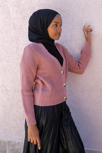 Uygun Fiyatlı DUGMELI TRIKO HIRKA PUDRA | Loccomoda.com 