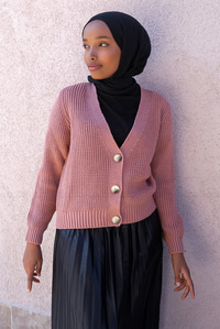 Uygun Fiyatlı DUGMELI TRIKO HIRKA PUDRA | Loccomoda.com 