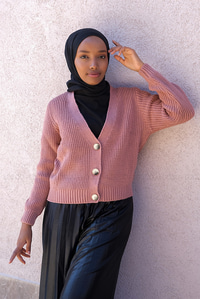 Uygun Fiyatlı DUGMELI TRIKO HIRKA PUDRA | Loccomoda.com 