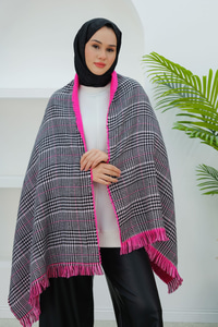 Düz Çift Taraflı Atkı Fuşya