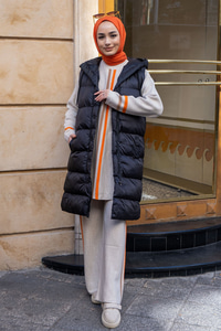 Uygun Fiyatlı DUZ DIKISLI YELEK SIYAH | Loccomoda.com 