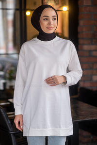 Uygun Fiyatlı DUZ TUNIK  BEYAZ | Loccomoda.com 