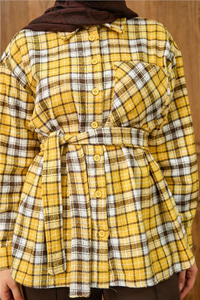 Ekose Desen Gömlek Sarı