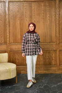 Ekose Desen Gömlek Yeşil