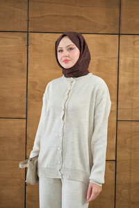 Ekose Düğmeli Takım Taş