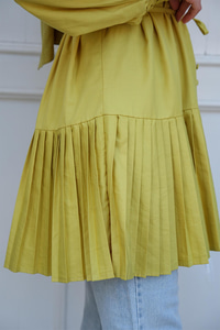 Eteği Piliseli Gömlek Yağ Yeşil