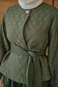 Eteği Scuba Kapitone Takım Yeşil