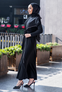 Uygun Fiyatlı ETEGI VOLANLI TASLI ABIYE SIYAH | Loccomoda.com 