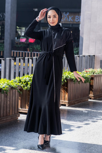 Uygun Fiyatlı ETEGI VOLANLI TASLI ABIYE SIYAH | Loccomoda.com 