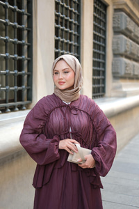 Etekli Kimono Takım Bordo