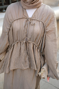 Etekli Kimono Takım Haki Yeşil