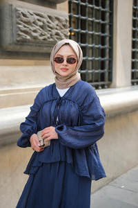 Etekli Kimono Takım Lacivert