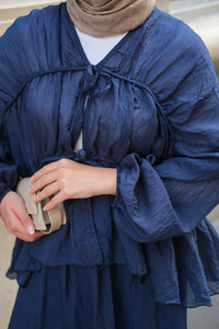 Etekli Kimono Takım Lacivert