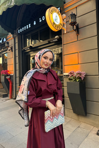 Etekli Poplin Takım Bordo