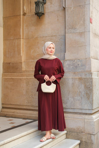 Etekli Sedef Takım Bordo