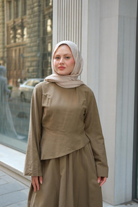 Etekli Sedef Takım Haki Yeşil