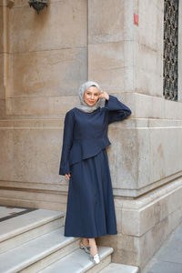 Etekli Sedef Takım Lacivert